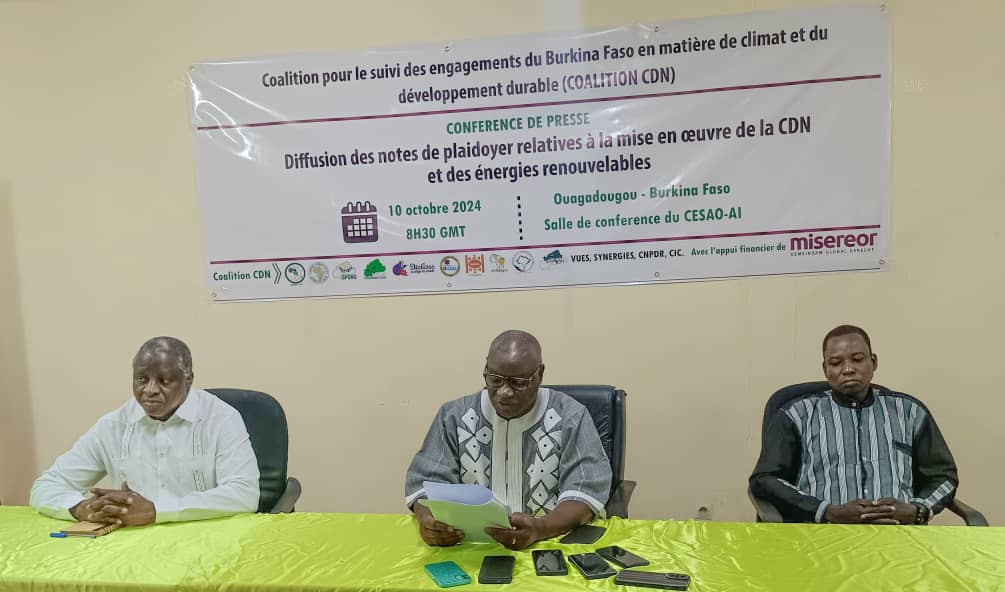 Promotion des énergies renouvelables et engagements climatiques : La Coalition CDN dévoile sa stratégie de plaidoyer au Burkina Faso